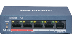 سويتش Hikvision PoE بعدد 4 منافذ – DS-3E1505P-EI